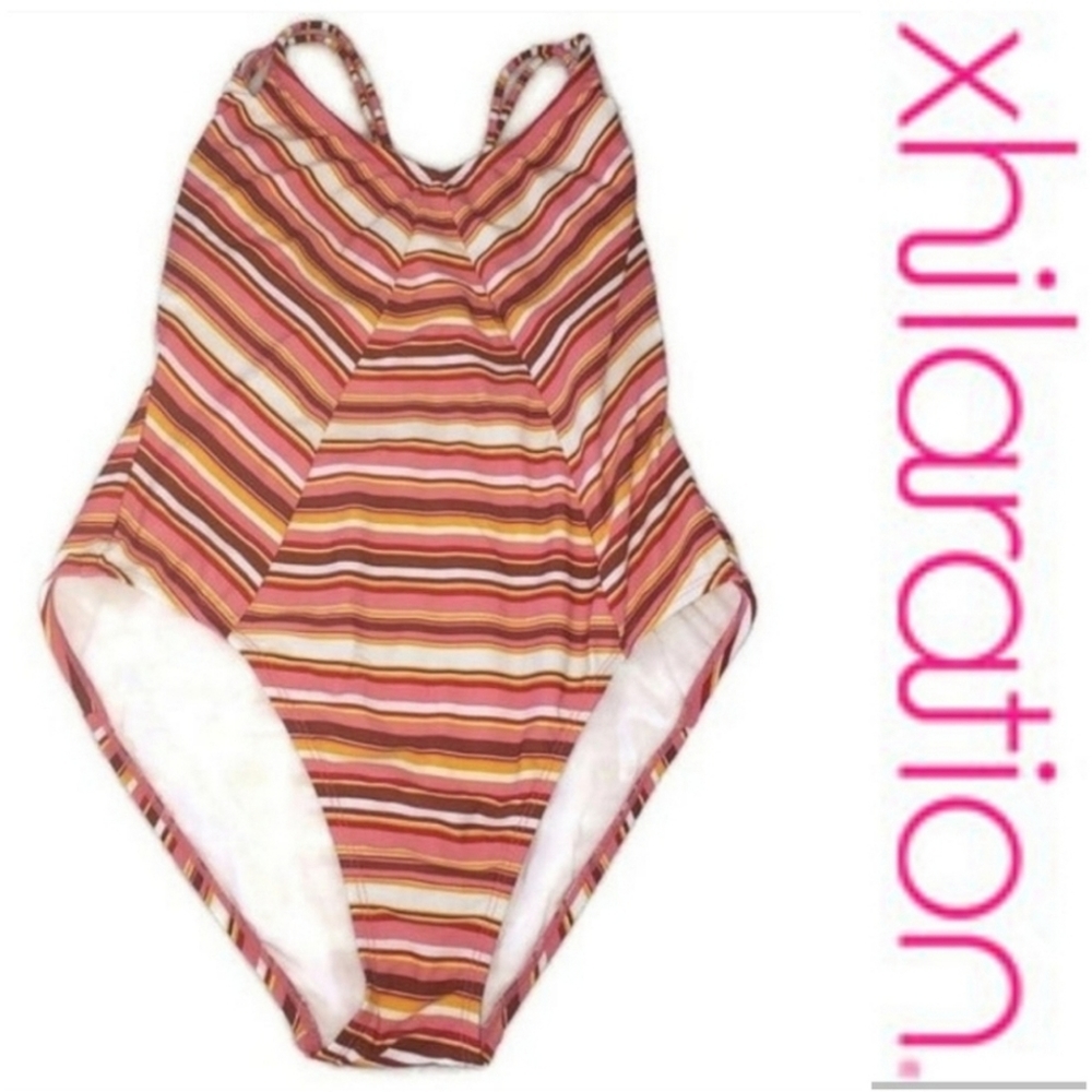 Xhilaration womens plus size 1X multicolor one-piece swimsuit